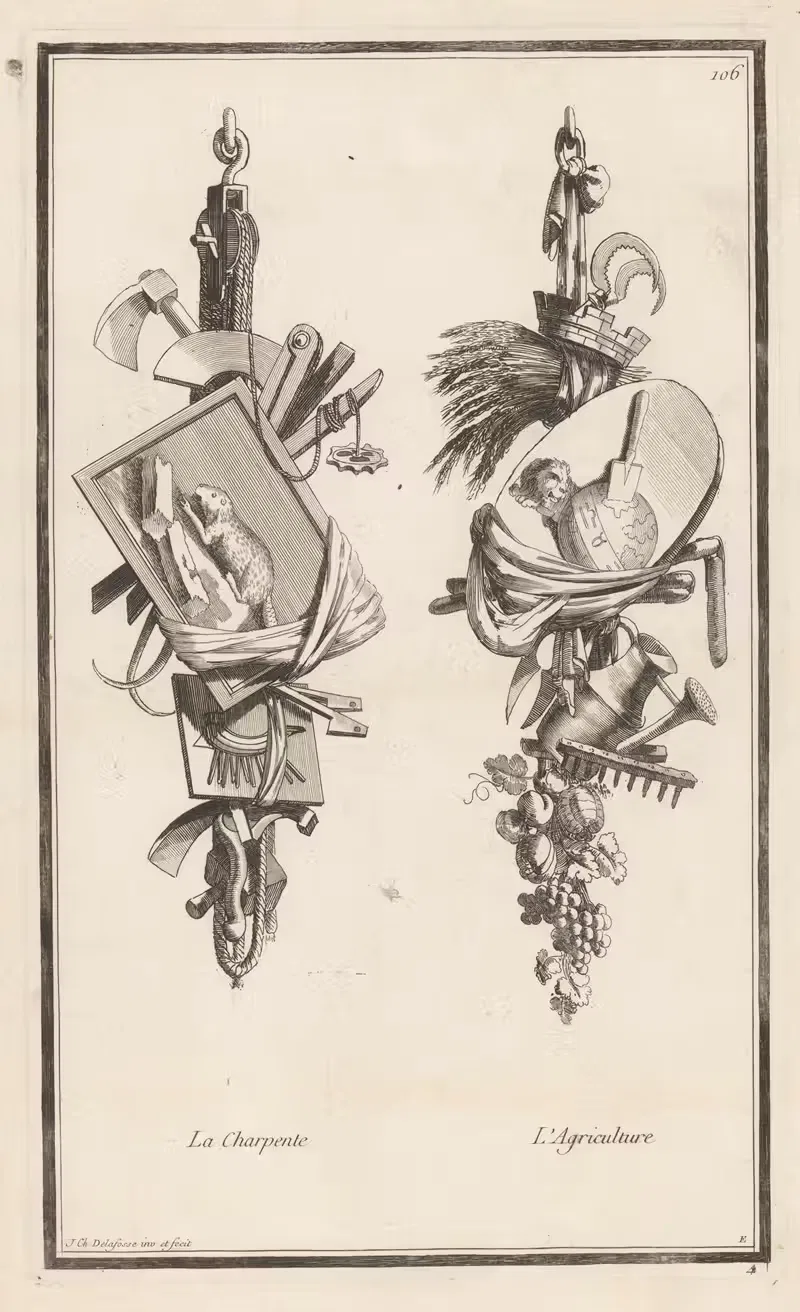 Строительство, Сельское хозяйство by Жан-Шарль Делафосс, 1768 - 1771 — digital art print download