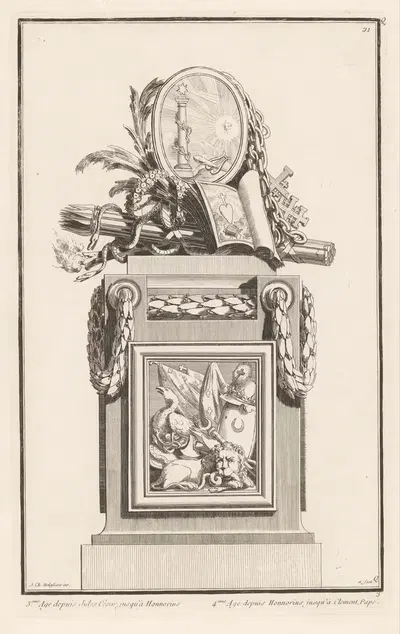 3eme Age depuis Jules César, jusqu'à Honnorius. 4eme Age depuis Honnorius jusqu'à Clement, Pape by Jean-Charles Delafosse,…