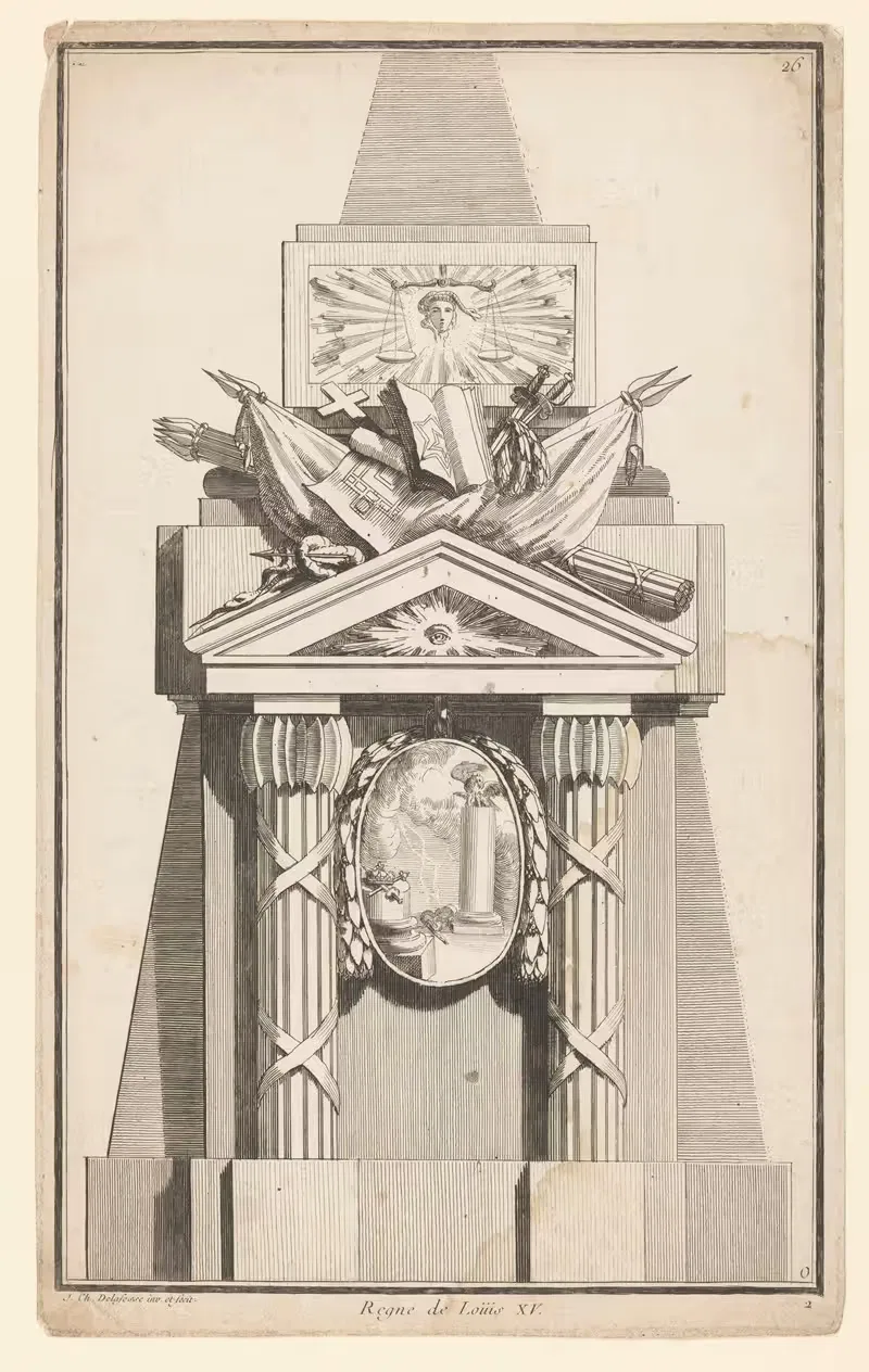 Царствование Людовика XV by Жан-Шарль Делафосс, 1768 - 1771 — digital art print download
