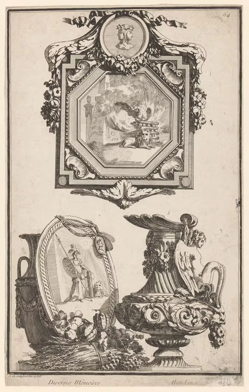 Diverses Mémoires, Abondance by Jean-Charles Delafosse, 1768 - 1771 — digital art print download
