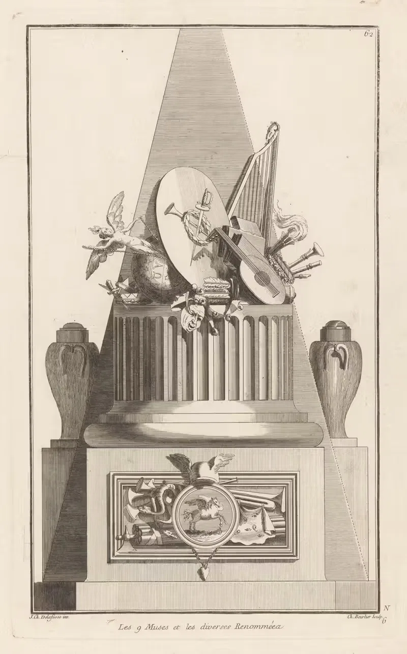 Les 9 Muses et les diverses Renommées — Jean-Charles Delafosse