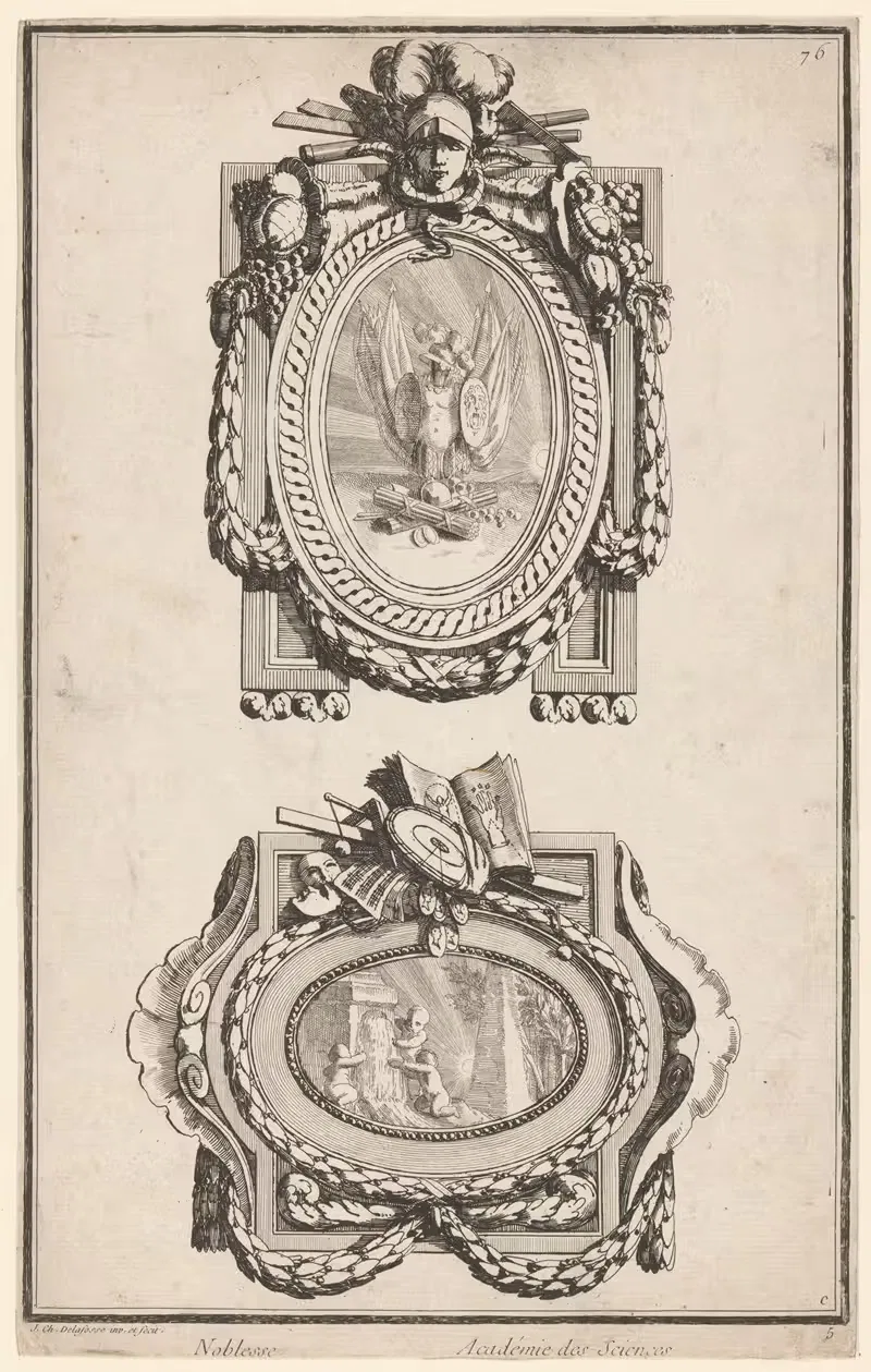 Дворянство, Академия наук by Жан-Шарль Делафосс, 1768 - 1771 — digital art print download