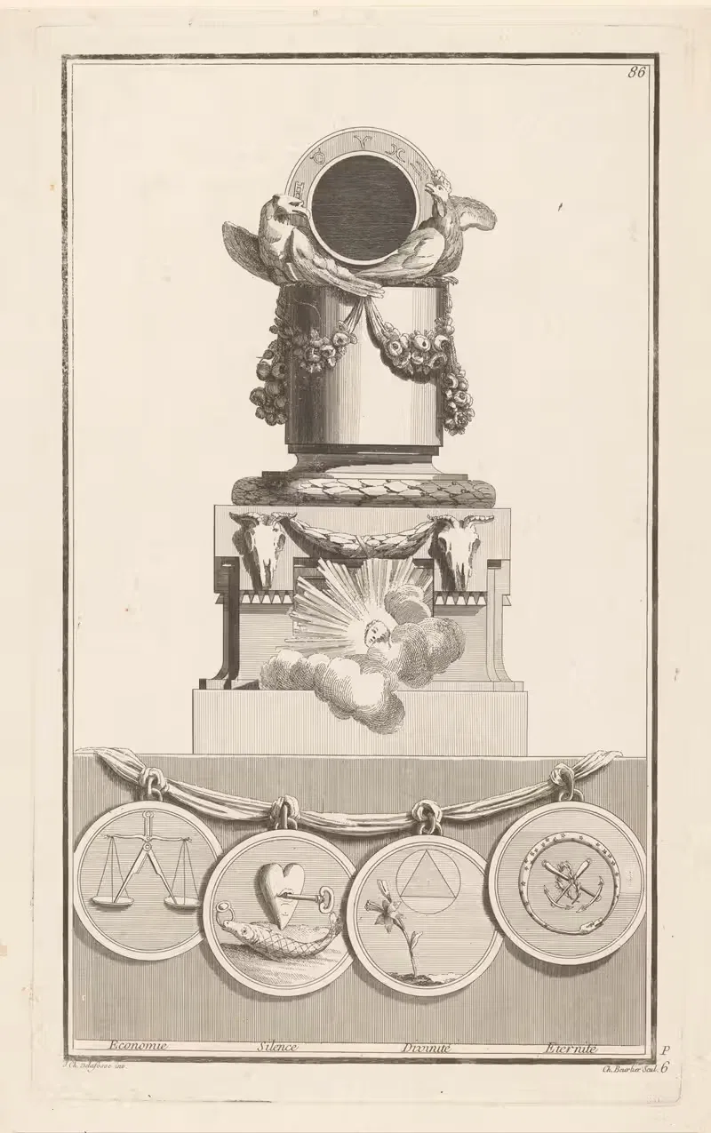Экономия, Тишина, Божественность, Вечность by Жан-Шарль Делафосс, 1768 - 1771 — digital art print download