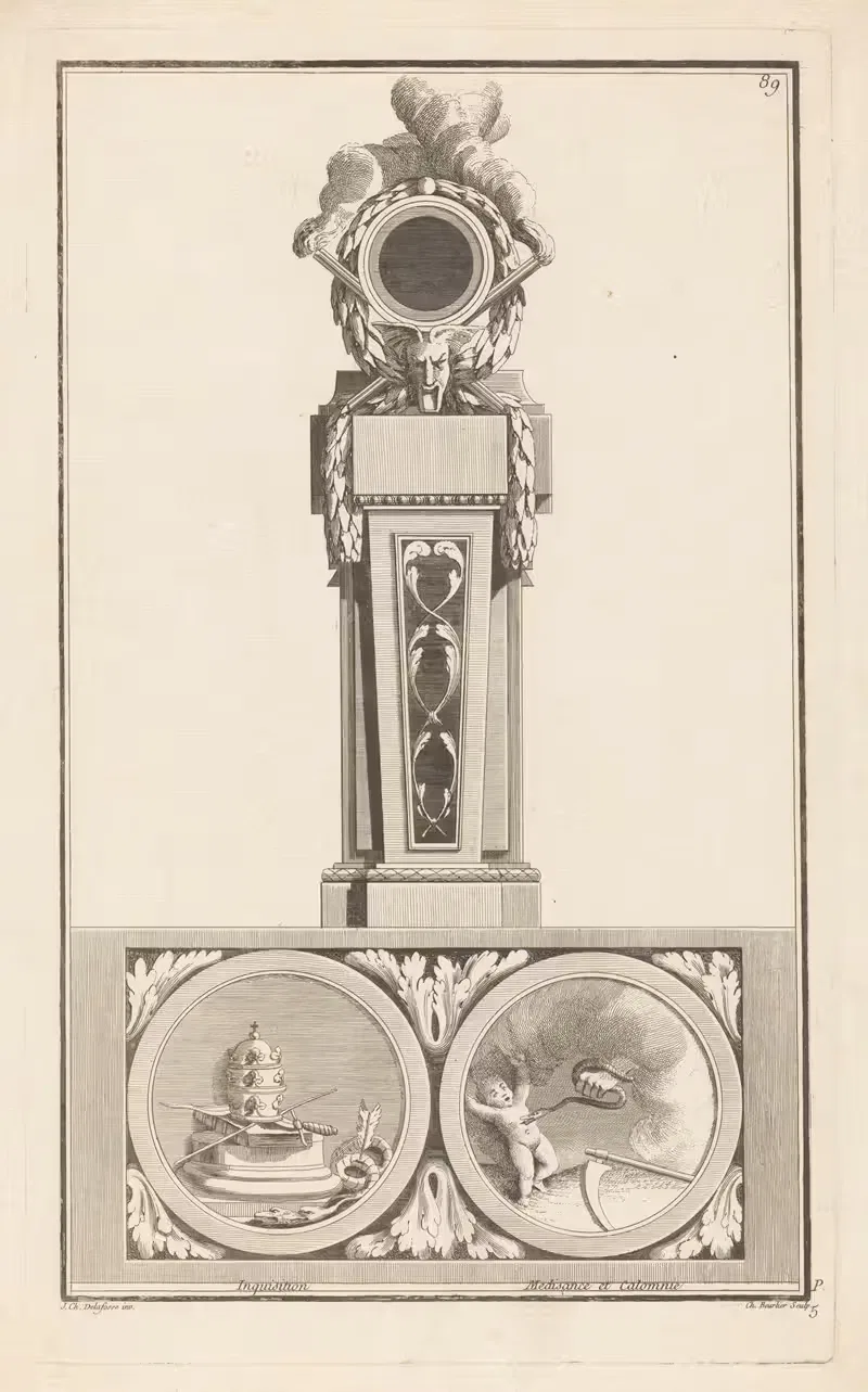 Инквизиция, злословие и клевета by Жан-Шарль Делафосс, 1768 - 1771 — digital art print download