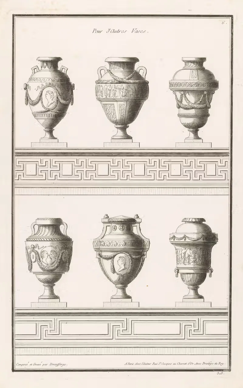 Pour d'Autres Vases by Jean François de Neufforge, 1767 — digital art print download