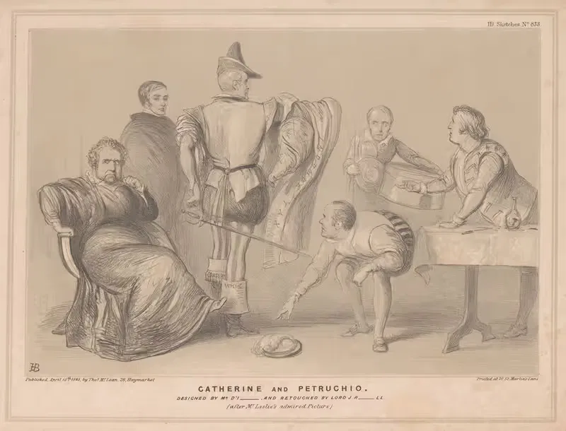 Екатерина и Петрюччо by Джон Дойл, 1845-1847 — digital art print download