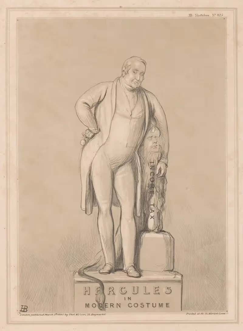 Геркулес в современном костюме by Джон Дойл, 1845-1847 — digital art print download