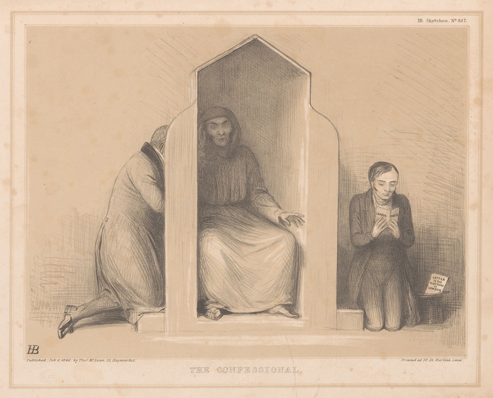 Исповедь by Джон Дойл, 1846-1847 — digital art print download