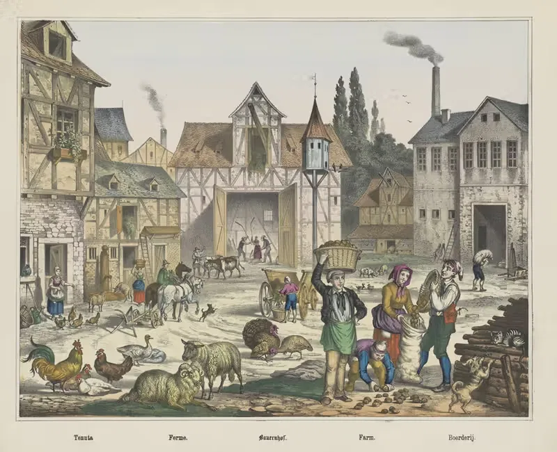 Ферма by Иосиф Шольц, 1829 - 1880 — digital art print download