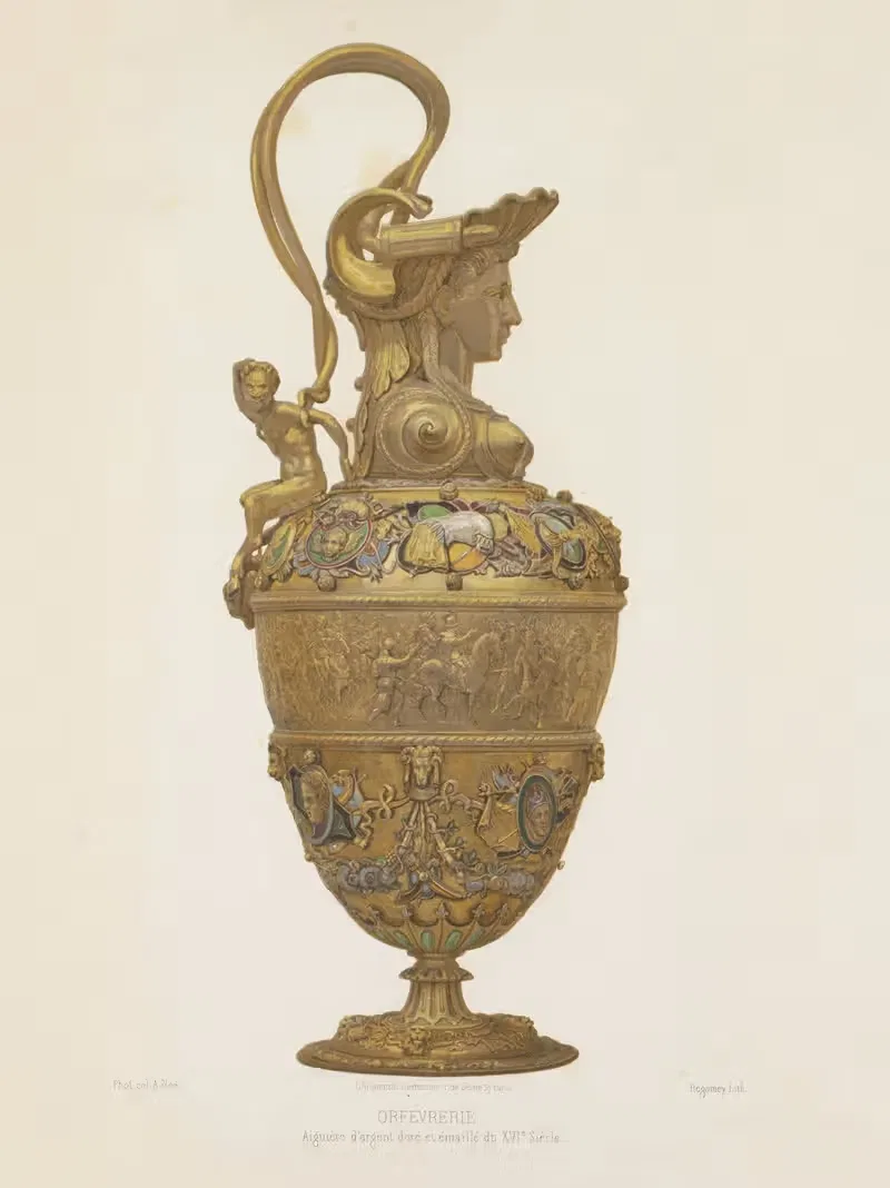 Aiguière d'argent doré et émaillé du XVIe siècle — Joseph Rose Lemercier
