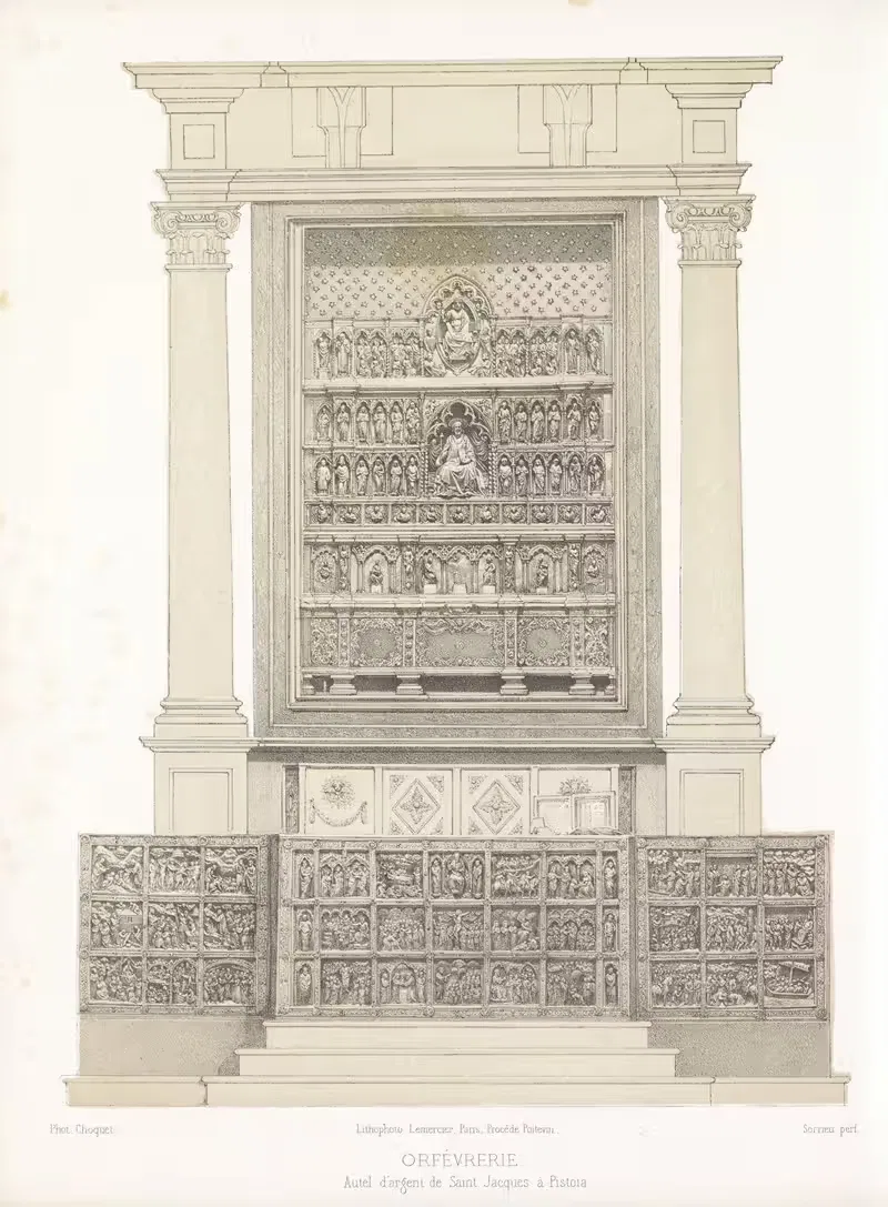Autel d'argent de Saint Jacques à Pistoia — Joseph Rose Lemercier
