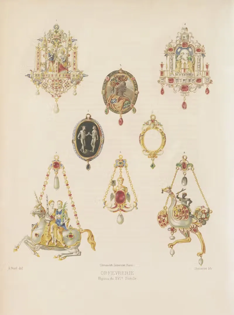 Ювелирные изделия XVI века by Жозеф Роз Лемерсье, 1859-1864 — digital art print download