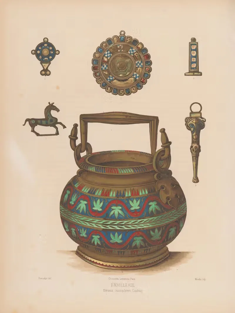 Эмали шанплеве Гальские by Жозеф Роз Лемерсье, 1859-1864 — digital art print download