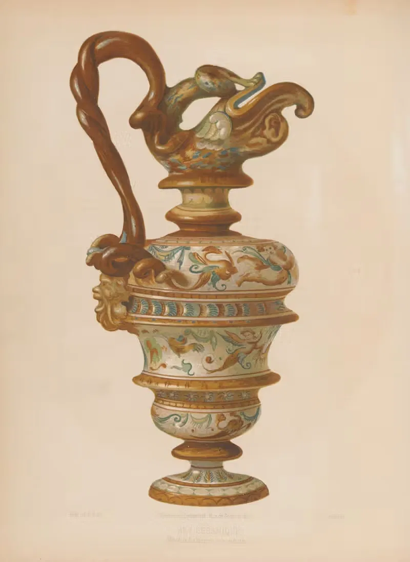 Majolica Italienne, un Aiguière. — Joseph Rose Lemercier
