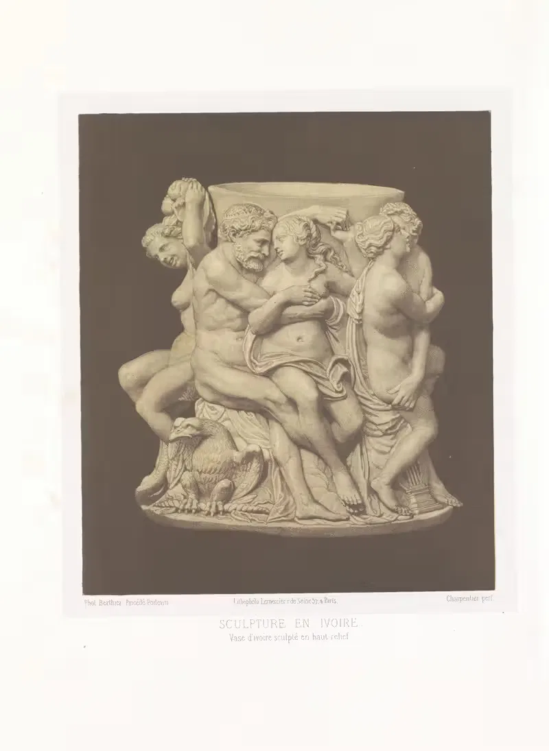 Скаленная слоновая ваза by Жозеф Роз Лемерсье, 1859-1864 — digital art print download