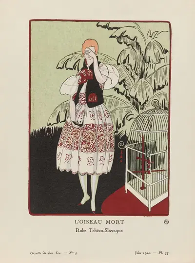 Мёртвая птица, чешско-словацкий наряд by Л'Ом, 1920 — digital art print download