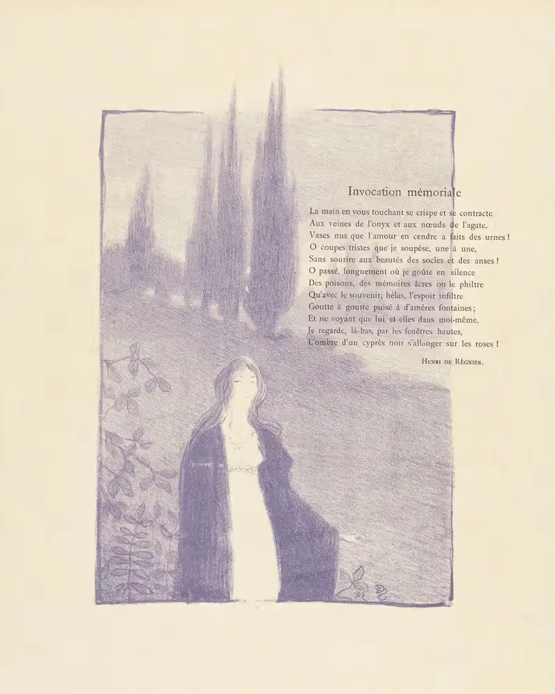 Иллюстрация для Мемориального призыва Анри де Реньера by Морис Дюмон, 1893-1895 — digital art print download