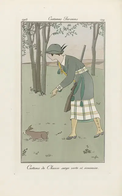Costume de Chass by MFN, 1913 — digital art print download