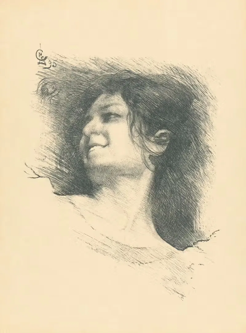 Etude de femme — P. Lapierre