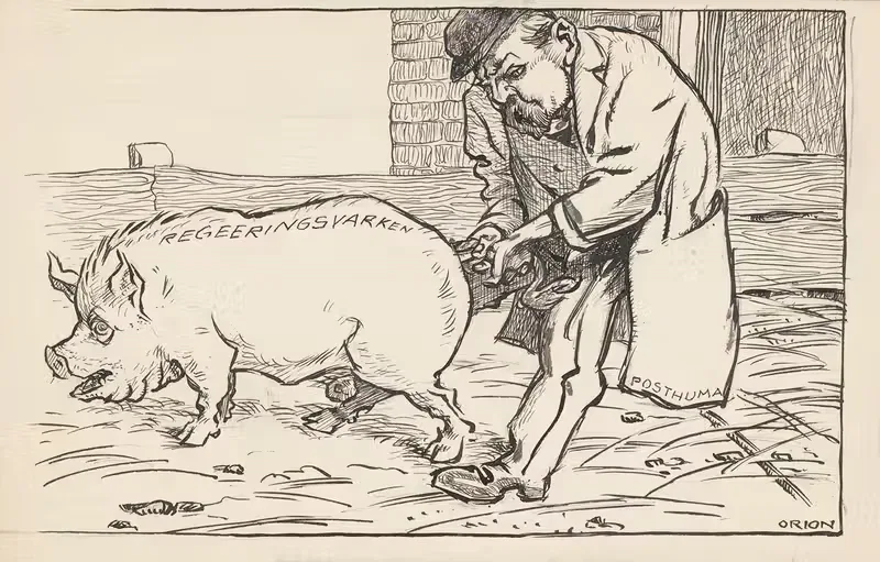 Minister Postuma en het regeringsvarken — Patricq Kroon