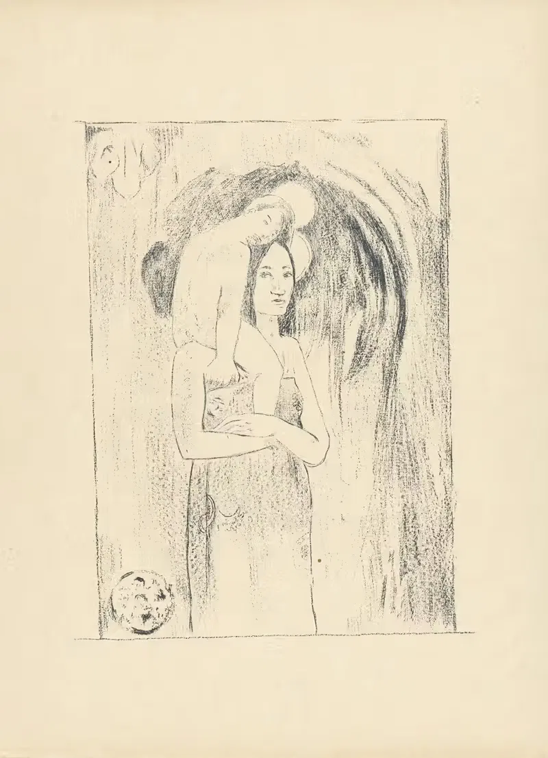 Дева и Младенец by Поль Гоген, 1893-1895 — digital art print download