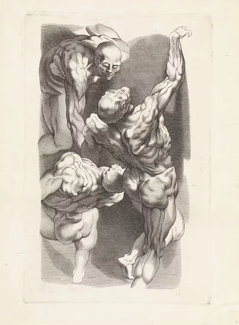 Анатомическое исследование трех мужчин by Паулюс Понтий, 1616 - 1657 — digital art print download