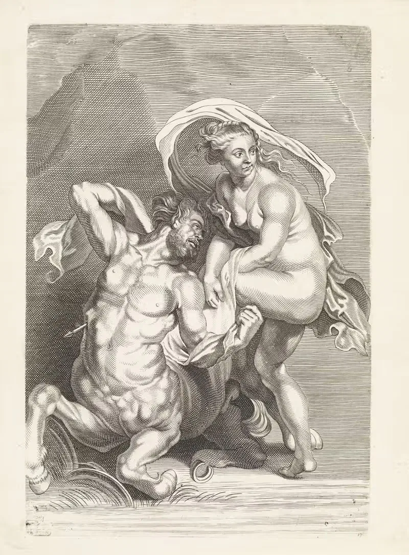 Hercules kills Nessus by Paulus Pontius, 1616 - 1657 — digital art print download