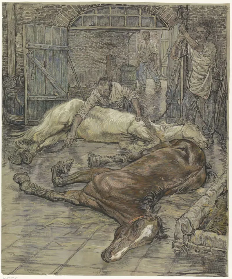 Убой двух лошадей by Питер Дюпон, 1880-1911 — digital art print download