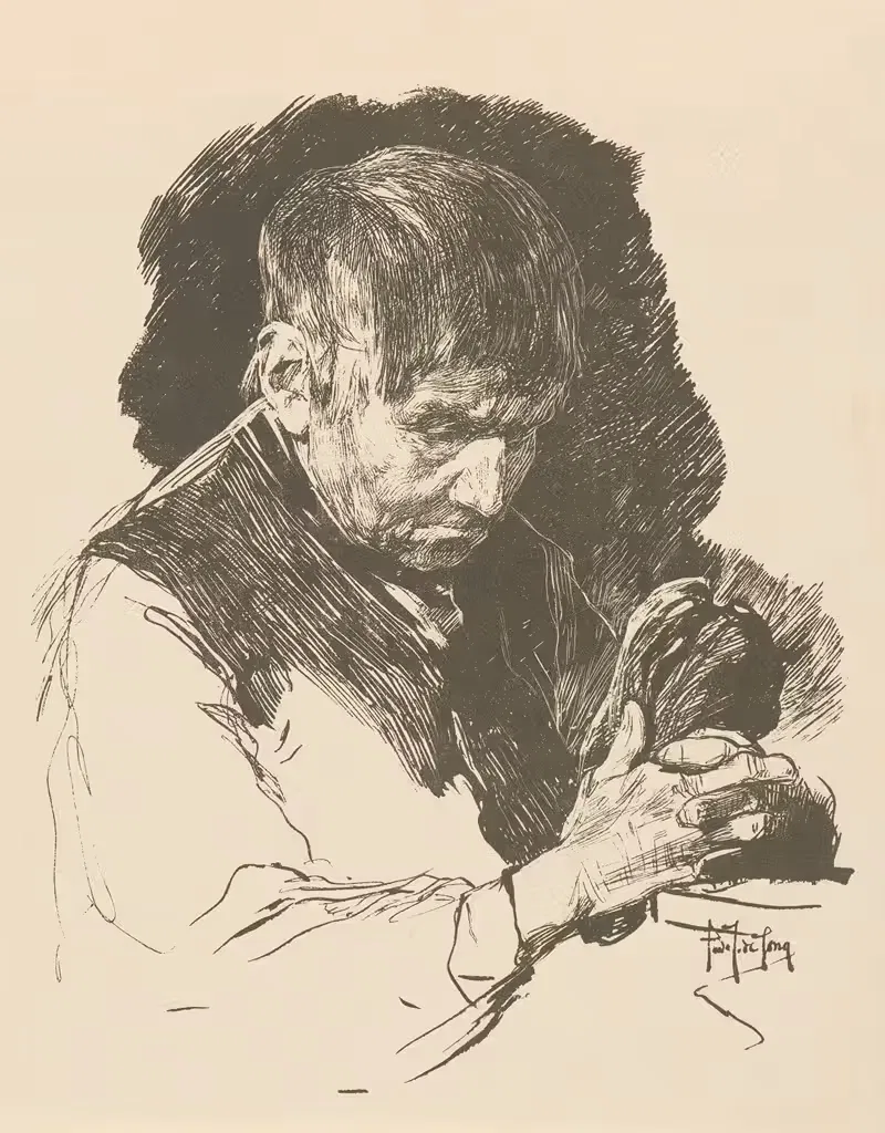 Biddende man met gevouwen handen — Pieter Josselin de Jong