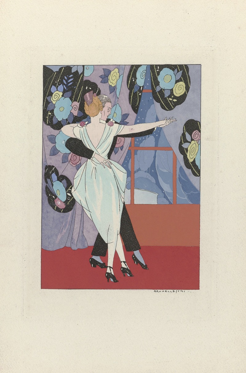 Dancing couple by Умберто Брунеллески, 1919-1920 — digital art print download
