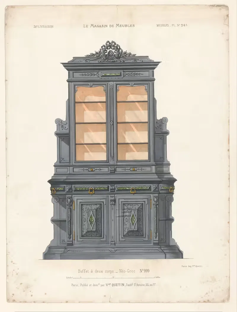 Буфет на два корпуса. Нео-греческий. by Виктор Леон Мишель Кетен, 1832 - 1904 — digital art print download
