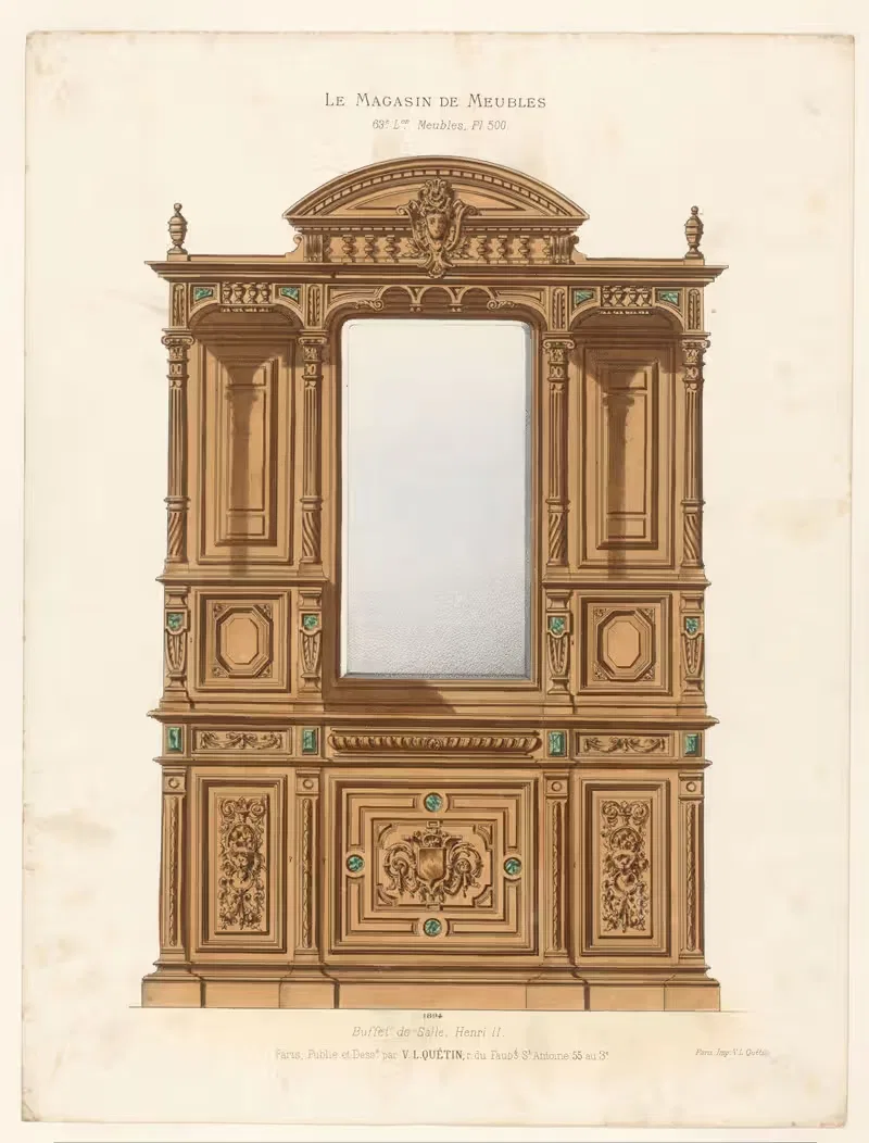 Буфет зала, Генрих II by Виктор Леон Мишель Кетен, 1832 - 1904 — digital art print download