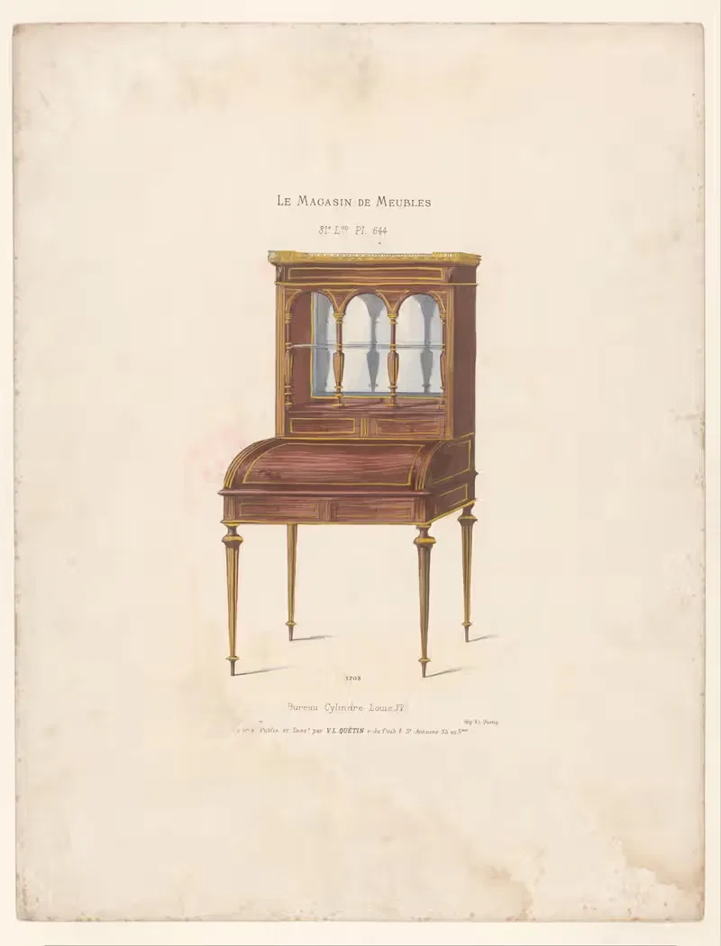 Цилиндрический бюро Людовика XVI. by Виктор Леон Мишель Кетен, 1832 - 1904 — digital art print download