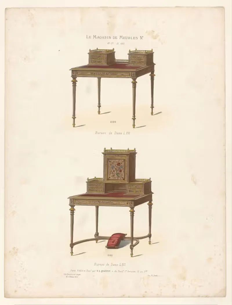 Кабинет дамы Л. XVI by Виктор Леон Мишель Кетен, 1832 - 1904 — digital art print download