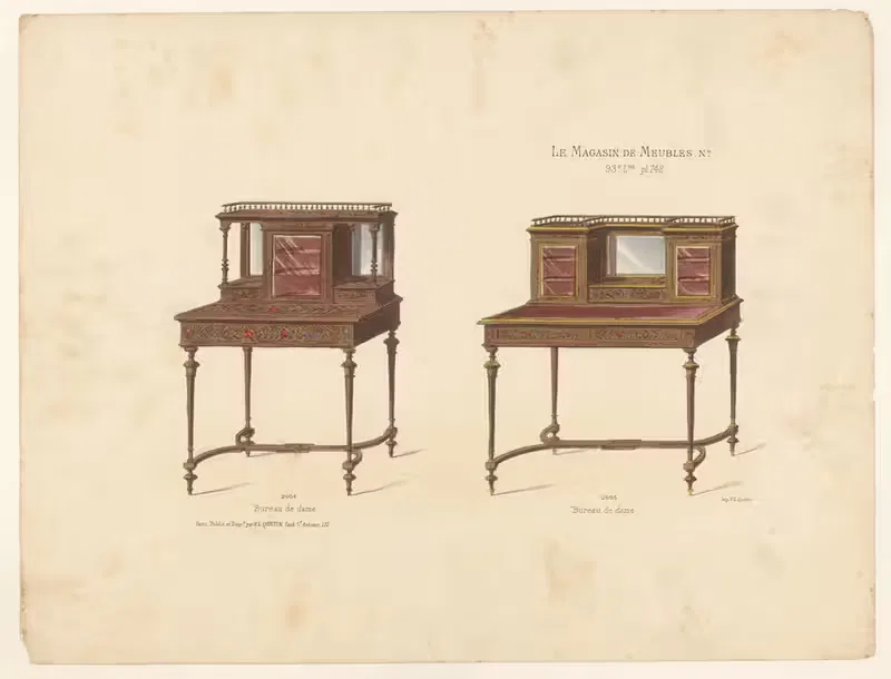 Дамский бюро. by Виктор Леон Мишель Кетен, 1832 - 1904 — digital art print download