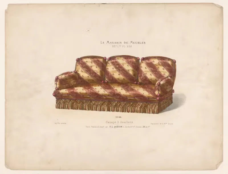 Диван 3 подушки by Виктор Леон Мишель Кетен, 1832 - 1904 — digital art print download