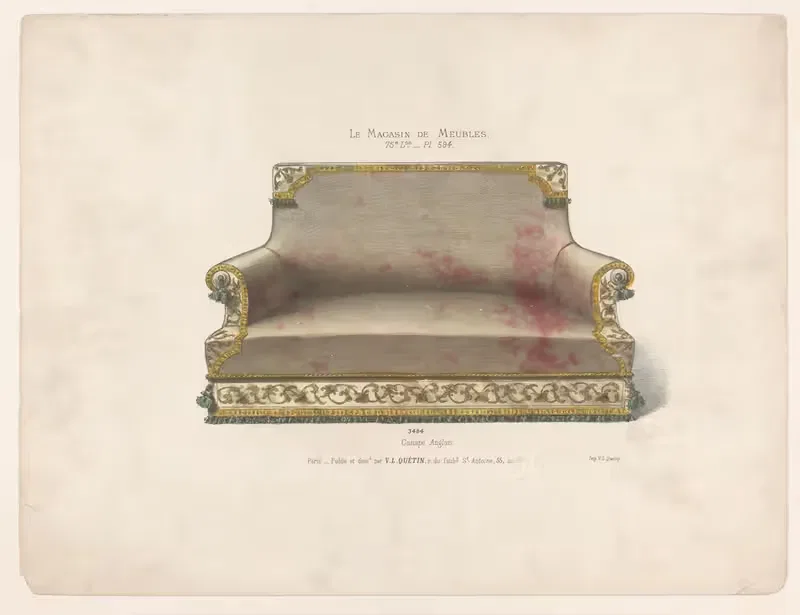 Английский канапе by Виктор Леон Мишель Кетен, 1832 - 1904 — digital art print download