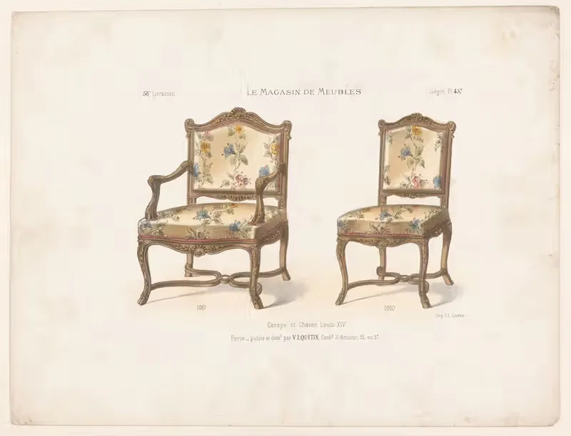 Canapé et Chaise Louis XIV — Victor Léon Michel Quétin
