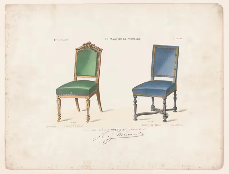Кресло для зала by Виктор Леон Мишель Кетен, 1832 - 1904 — digital art print download