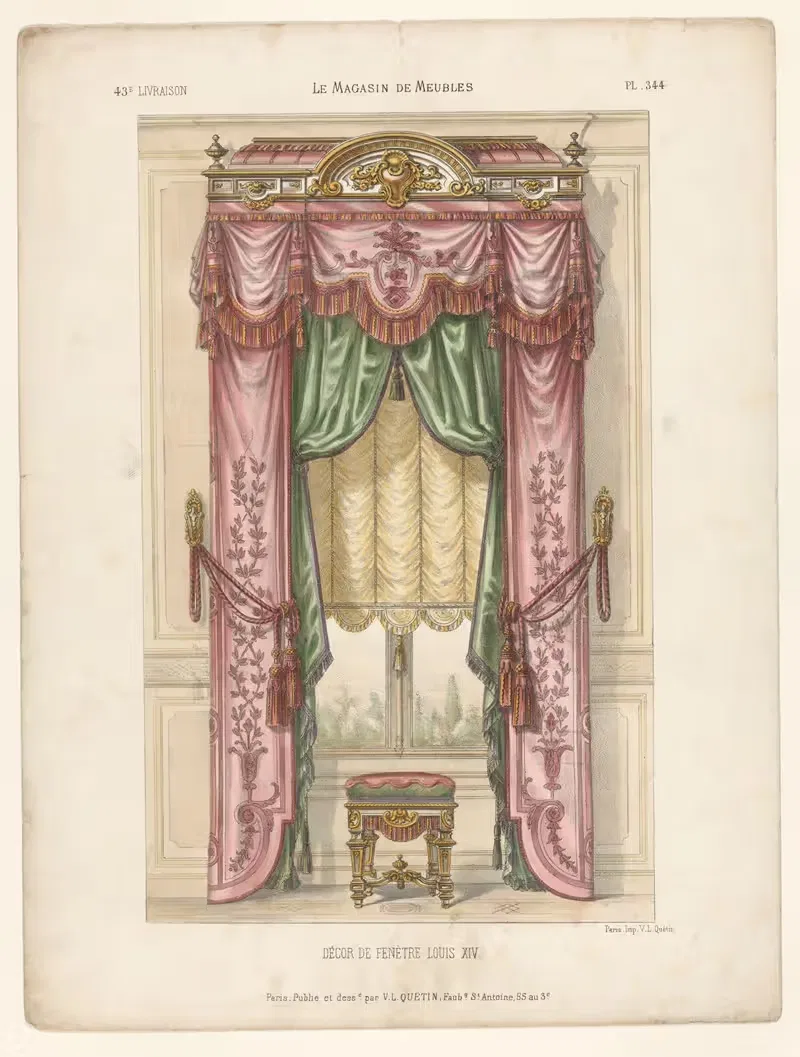 Декор окна Людовика XIV by Виктор Леон Мишель Кетен, 1832 - 1904 — digital art print download