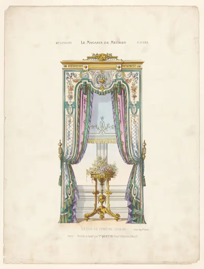Декор окна в стиле Людовика XVI by Виктор Леон Мишель Кетен, 1832 - 1904 — digital art print download