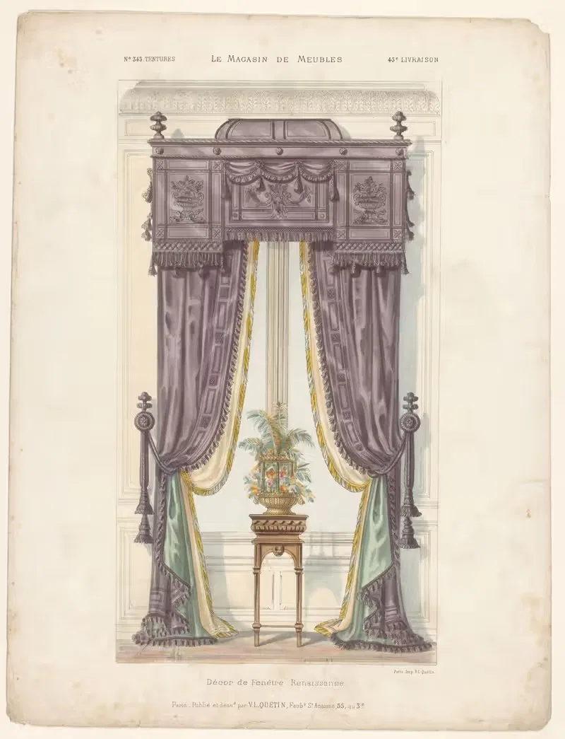 Décor de Fenêtre Renaissance by Victor Léon Michel Quétin, 1832 - 1904 — digital art print download