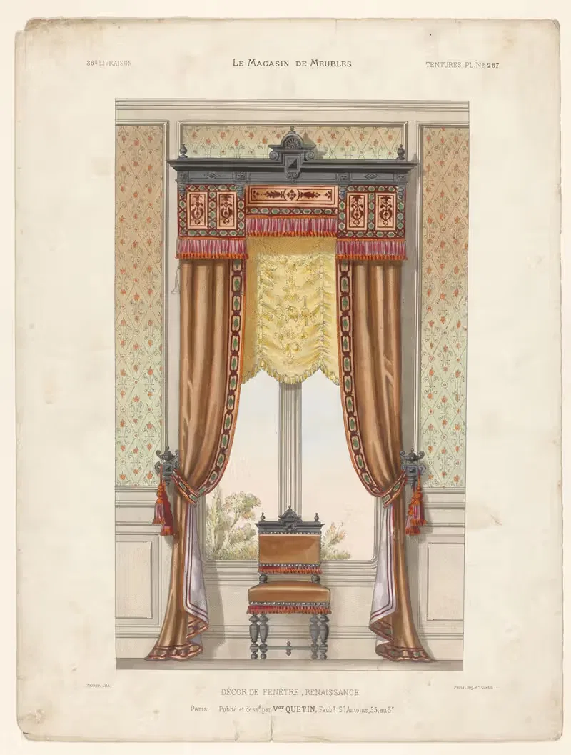 Декор окна, ренессанс by Виктор Леон Мишель Кетен, 1832 - 1904 — digital art print download