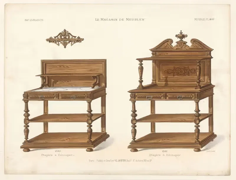 Этажерка для вырезания by Виктор Леон Мишель Кетен, 1832 - 1904 — digital art print download