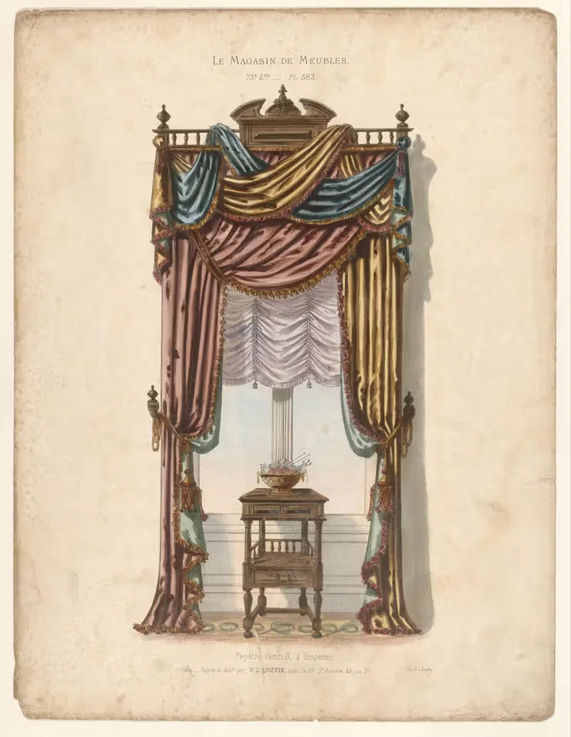 Fenêtre Henri II, à draperies — Victor Léon Michel Quétin