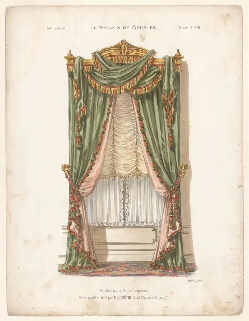 Fenêtre Louis XVI à Draperies — Victor Léon Michel Quétin