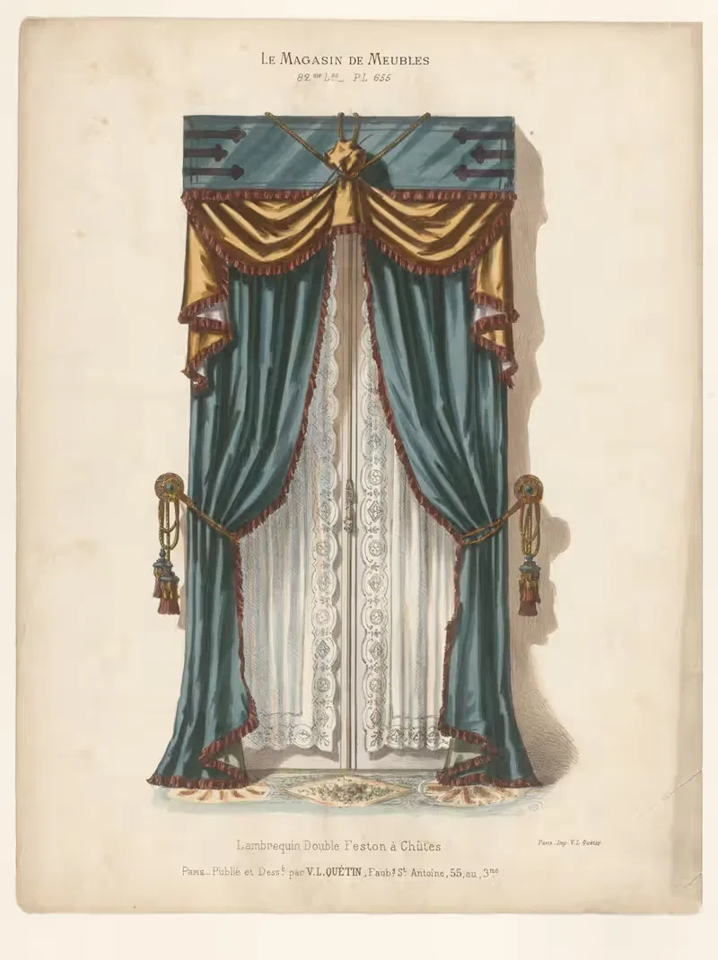 Lambrequin Double Feston à Chûtes — Victor Léon Michel Quétin