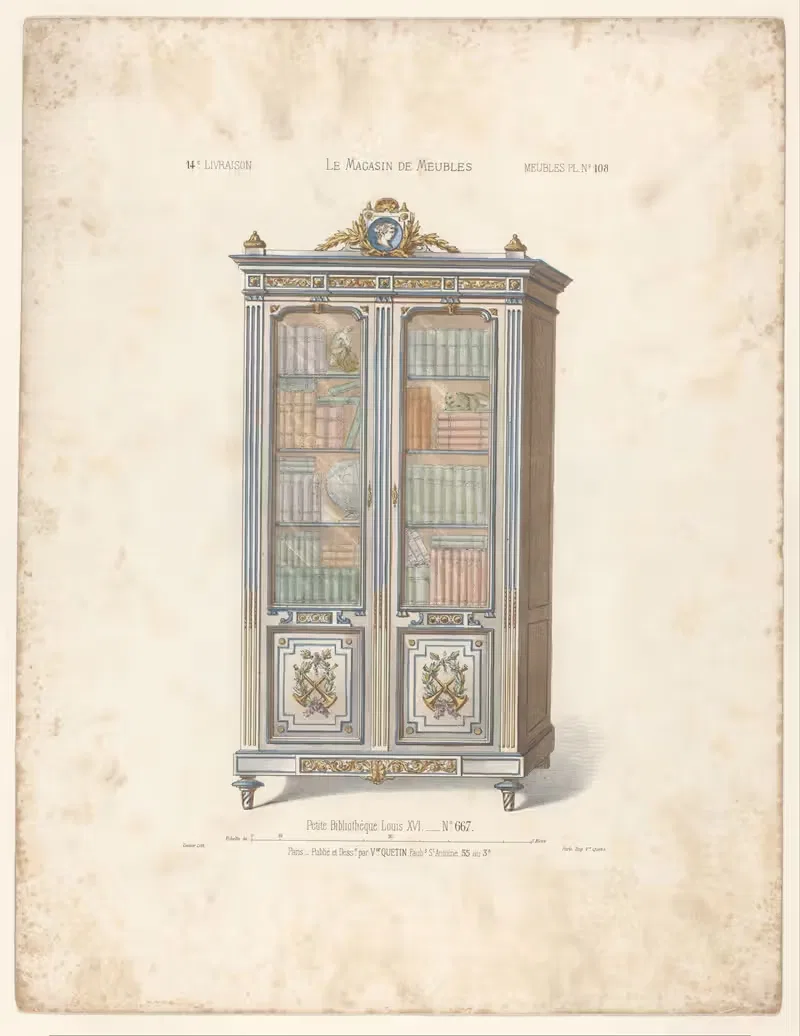 Маленькая библиотека Людовика XVI by Виктор Леон Мишель Кетен, 1832 - 1904 — digital art print download