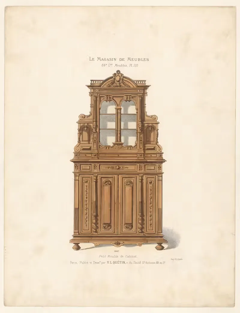 Маленькая мебель для кабинета by Виктор Леон Мишель Кетен, 1832 - 1904 — digital art print download
