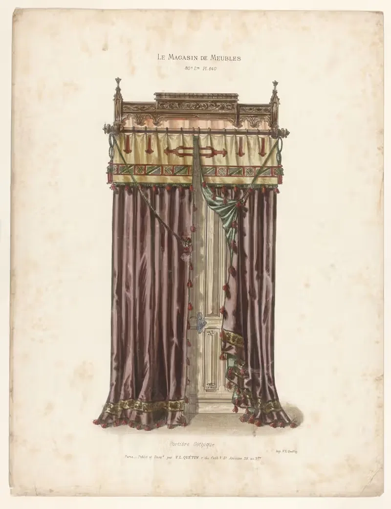 Готическая занавеска by Виктор Леон Мишель Кетен, 1832 - 1904 — digital art print download